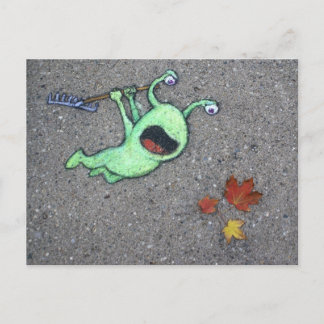 Herbstvorletzte Blätter Postkarte