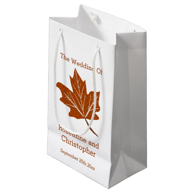 Herbstvorstellung Kleine Geschenktüte (Vorderseite Schrägansicht)