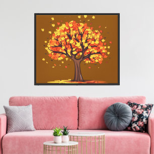 Herbstwächter Goldenes Erdlandschaft Leinwand Wand
