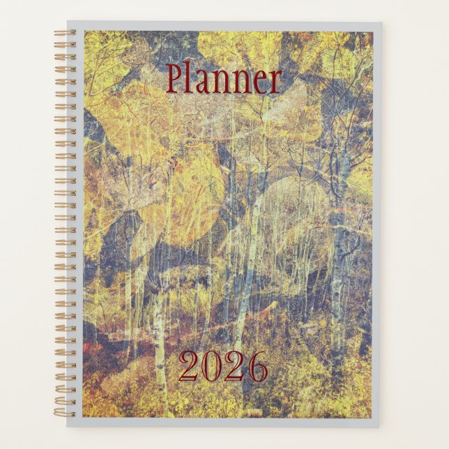Herbstwald Abstrakt Planer (Vorderseite)