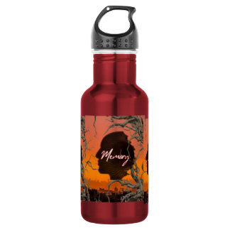 Herbstwald-Ästhetik Individueller Name Wasserflasc Edelstahlflasche