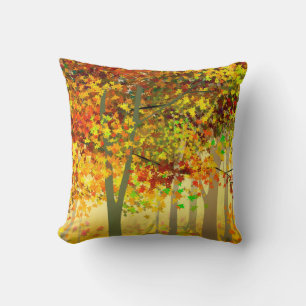 Herbstwald Bunte Blätter Wurfkissen Kissen
