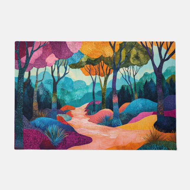 Herbstwald Doormat Fußmatte (Vorderseite)