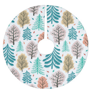 Herbstwald: Enchanted nahtlose Szene. Polyester Weihnachtsbaumdecke