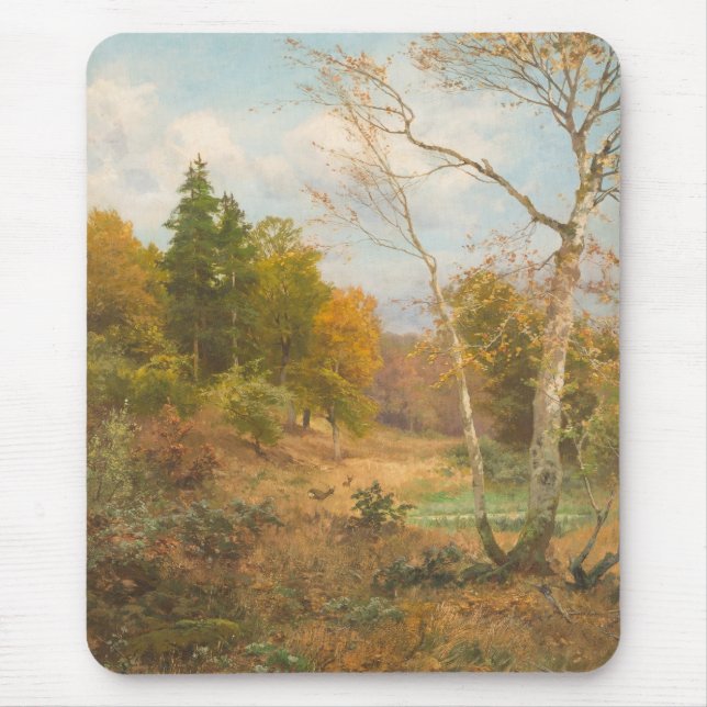 Herbstwald - Heinrich Böhmer Mousepad (Vorne)