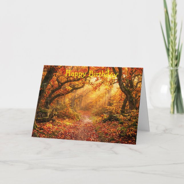 Herbstwald Karte (Vorderseite)