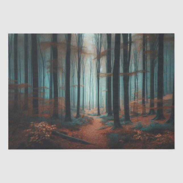 Herbstwald Moody Woods Decoupage Seidenpapier (Vorderseite)