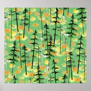 Herbstwald: Nahtlose natürliche Schönheit Poster