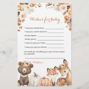 Herbstwald Oh Babydusche will Baby