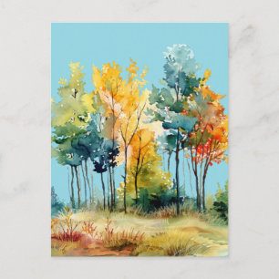 Herbstwald Postkarte