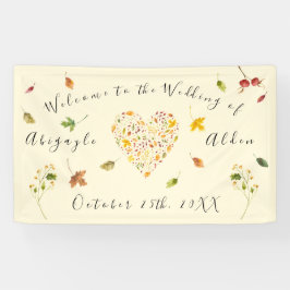 Herbstwald Rustikale Hochzeit Banner