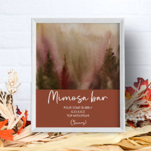 Herbstwald Terracota Mimosa Bar Poster