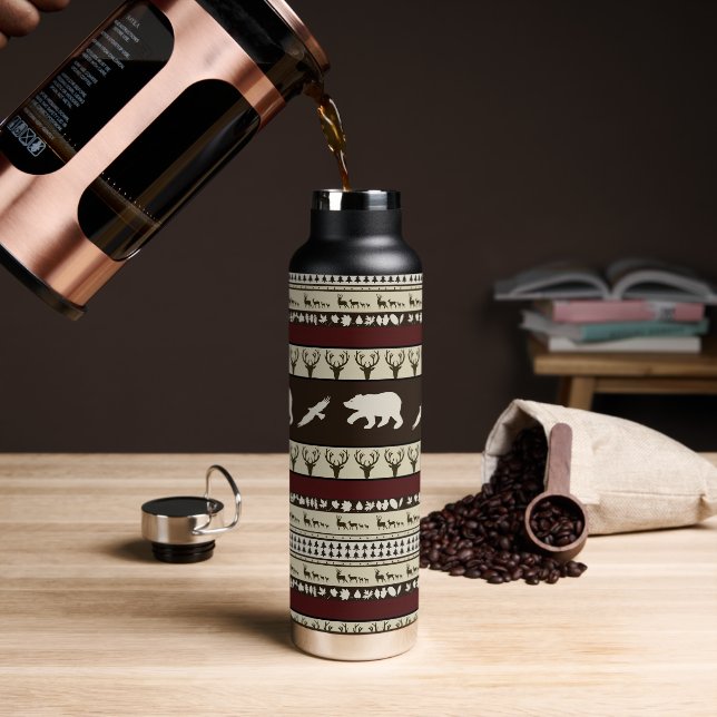 Herbstwald Trinkflasche (Kaffee)