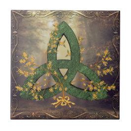 Herbstwald Triquetra Keramik Tile Fliese