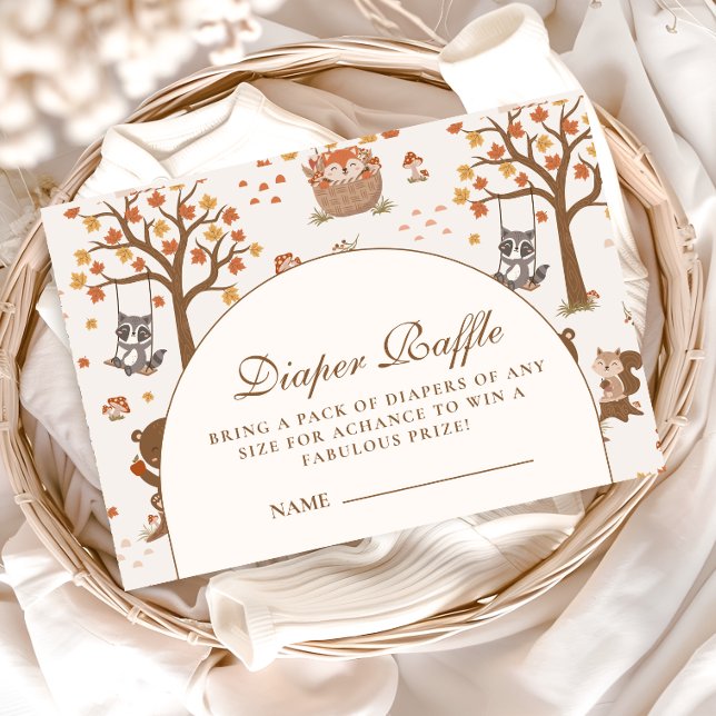 Herbstwald Windel-Raffle Begleitkarte (Von Creator hochgeladen)