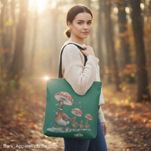 Herbstwald-Zauber Entenfamilie Tasche