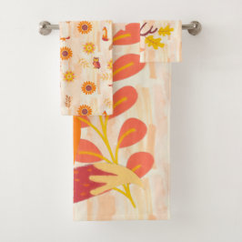 Herbstwälder Badhandtuch Set