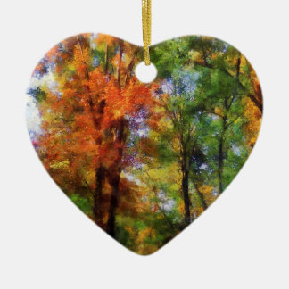 Herbstwälder Keramikornament
