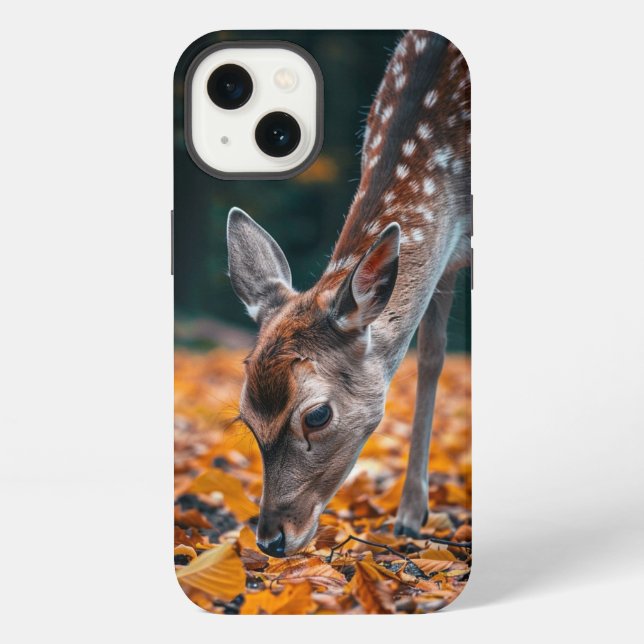 Herbstwaldhirsch  iPhone hülle (Rückseite)