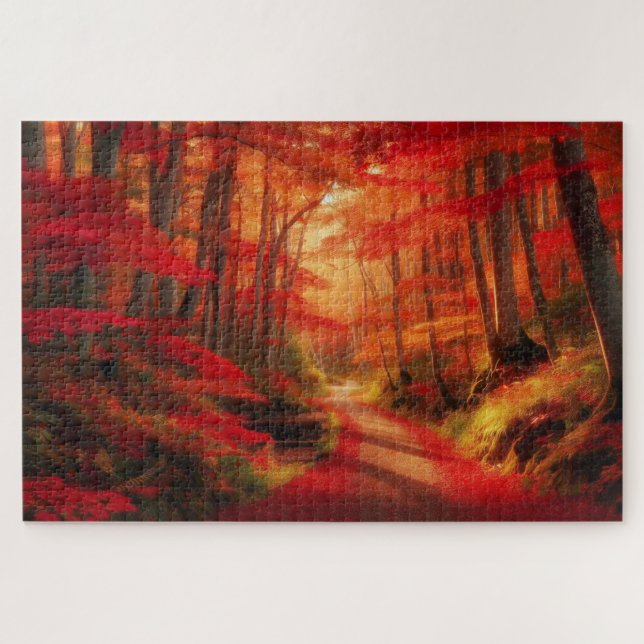 Herbstwaldpfad - atemberaubende Landschaftliche La (Horizontal)