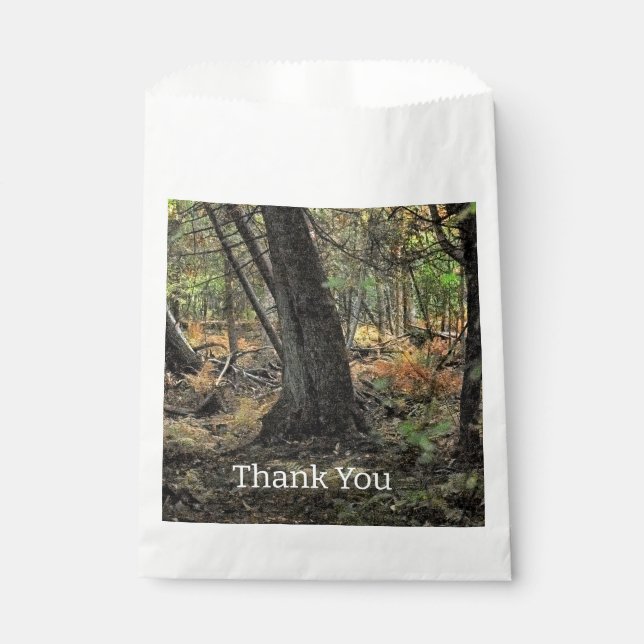 Herbstwaldszene Geschenktütchen (Vorderseite)