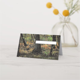 Herbstwaldszene Platzkarte