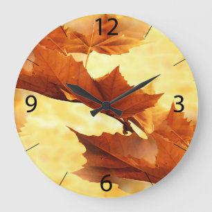 Herbstwalluhr - Maßgeschneidert Große Wanduhr