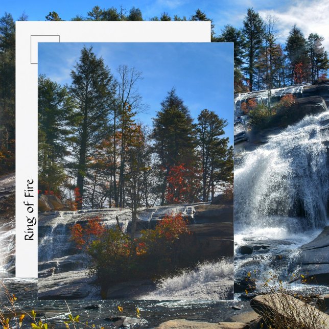 Herbstwasserfall Hochfälle Fotografie NC Postkarte (Von Creator hochgeladen)