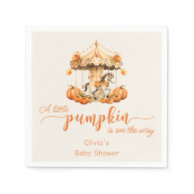 Herbstwasserfarbe boho Karousel Kürbis Babydusche