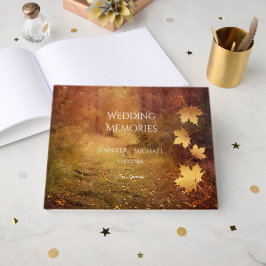 Herbstweg Ahorn Blätter Hochzeit Erinnerungen Gäst Gästebuch