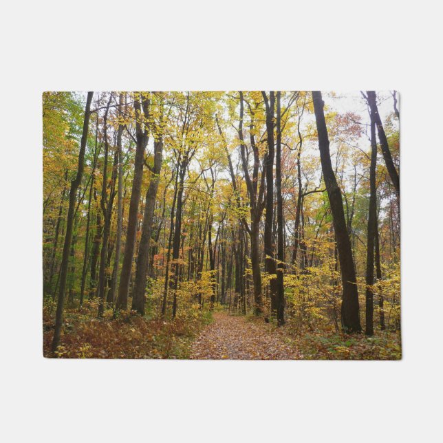 Herbstweg und Golden Blätter im Laurel Hill Park Fußmatte (Vorderseite)