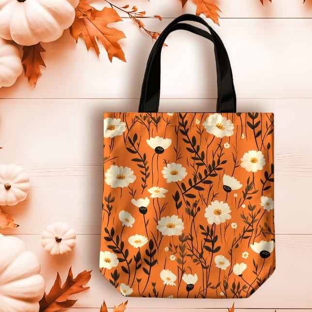 Herbstweiße Tageszeitungen auf Orange Tasche (Von Creator hochgeladen)