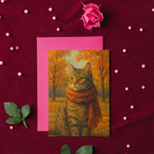 Herbstwhisker - Eine gemütliche Katze in der Herbs Karte