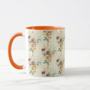 Herbstwildblumenmuster Tasse