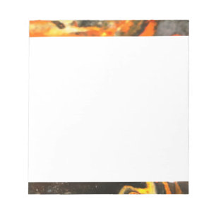 Herbstwirbel Orange Steine Notizblock
