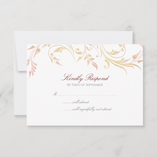 Herbstwirbel RSVP Karte (Vorderseite)