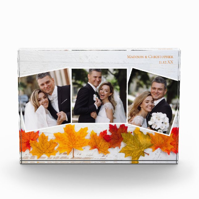 Herbstwochenende bei neuverheirateten Fotosammlung Fotoblock (Vorderseite)