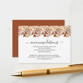 Herbstwochenende Rustikale Boho Hochzeit Begleitkarte