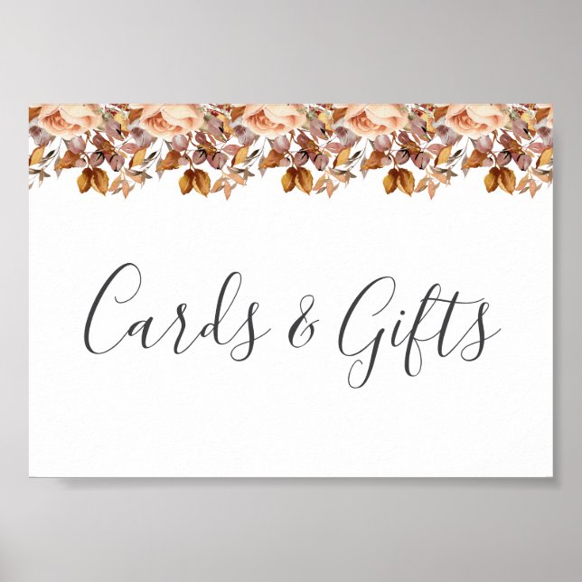 Herbstwochenende Rustikale Boho Hochzeit Poster (Vorne)