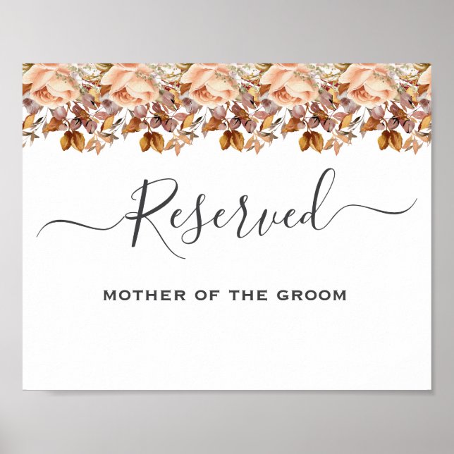 Herbstwochenende Rustikale Boho Hochzeit Poster (Vorne)