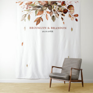 Herbstwochenende Rustikale Boho Hochzeit Wandteppich