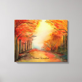 Herbstwoodland-Aquarellbilder Leinwanddruck