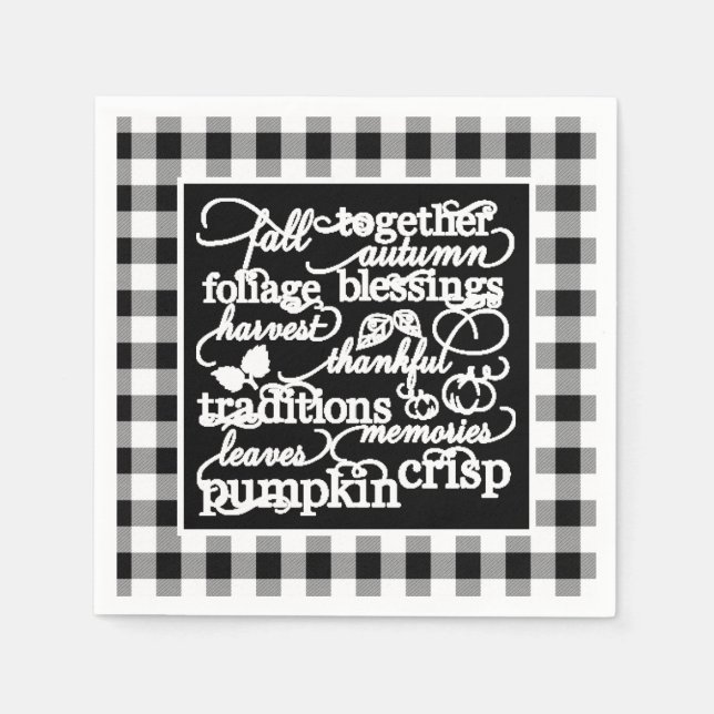 HerbstWörter Serviette (Vorderseite)