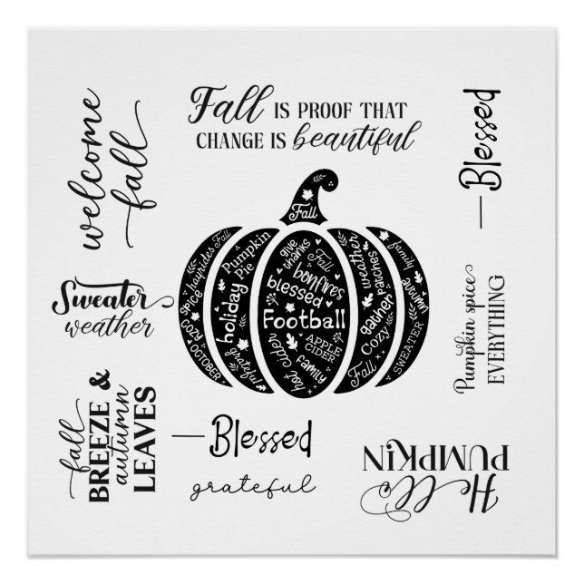 Herbstzeit-Digital-Download-Poster Poster (Vorderseite)