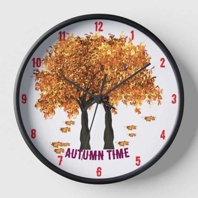 Herbstzeit Küchenuhr Uhr (Vorderseite)