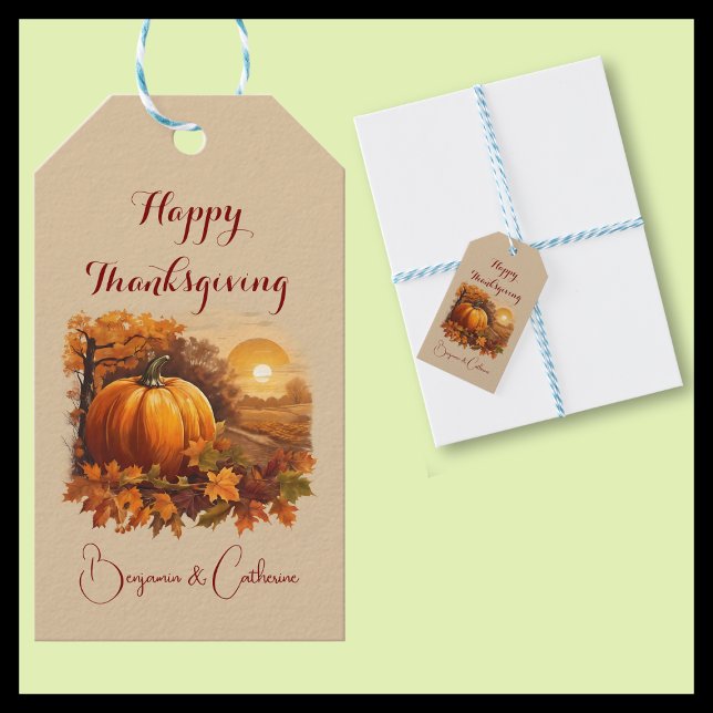 Herbstzeit Kürbis Thema Geschenkanhänger (Von Creator hochgeladen)