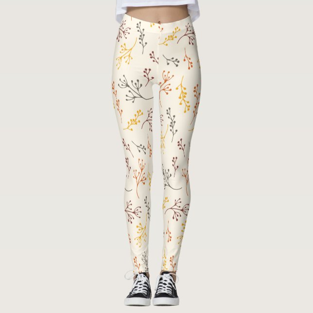 Herbstzweige Leggings (Vorderseite)