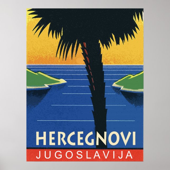 Herceg Novi, Montenegro, Jugoslawien, Jahrgang Poster (Vorne)