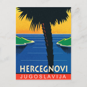 Herceg Novi, Montenegro, Jugoslawien Reisen früher Postkarte
