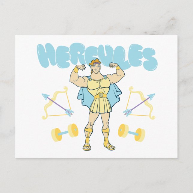 Hercules Arrows and Dumbbells Flex Postcard Postkarte (Vorderseite)